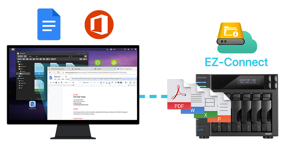 Asustor NAS 華芸 Удобный просмотр документов Office в режиме онлайн